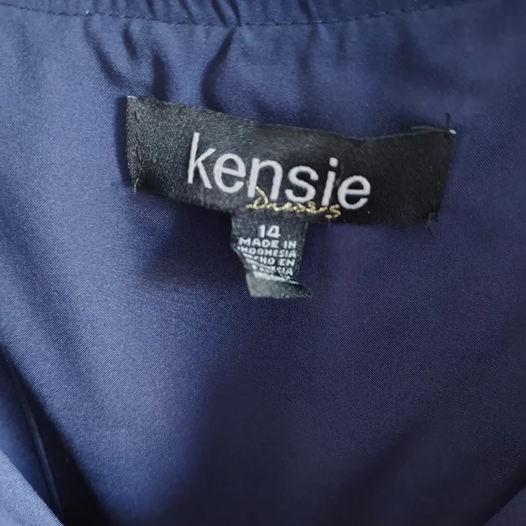 Kenzie Tropical Floral Faux Wrap Dress Sz 14 - Picture 5 of 9